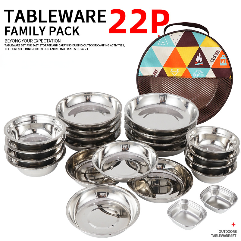 Camping Cooking Dining Set - Nuovo set di piatti portatili da