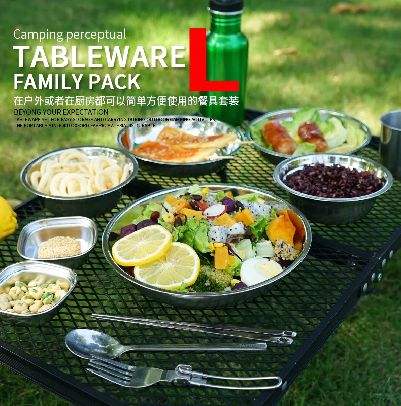 Nuovo set di piatti portatili  - Camping Cooking Dining Set recensione e prezzo