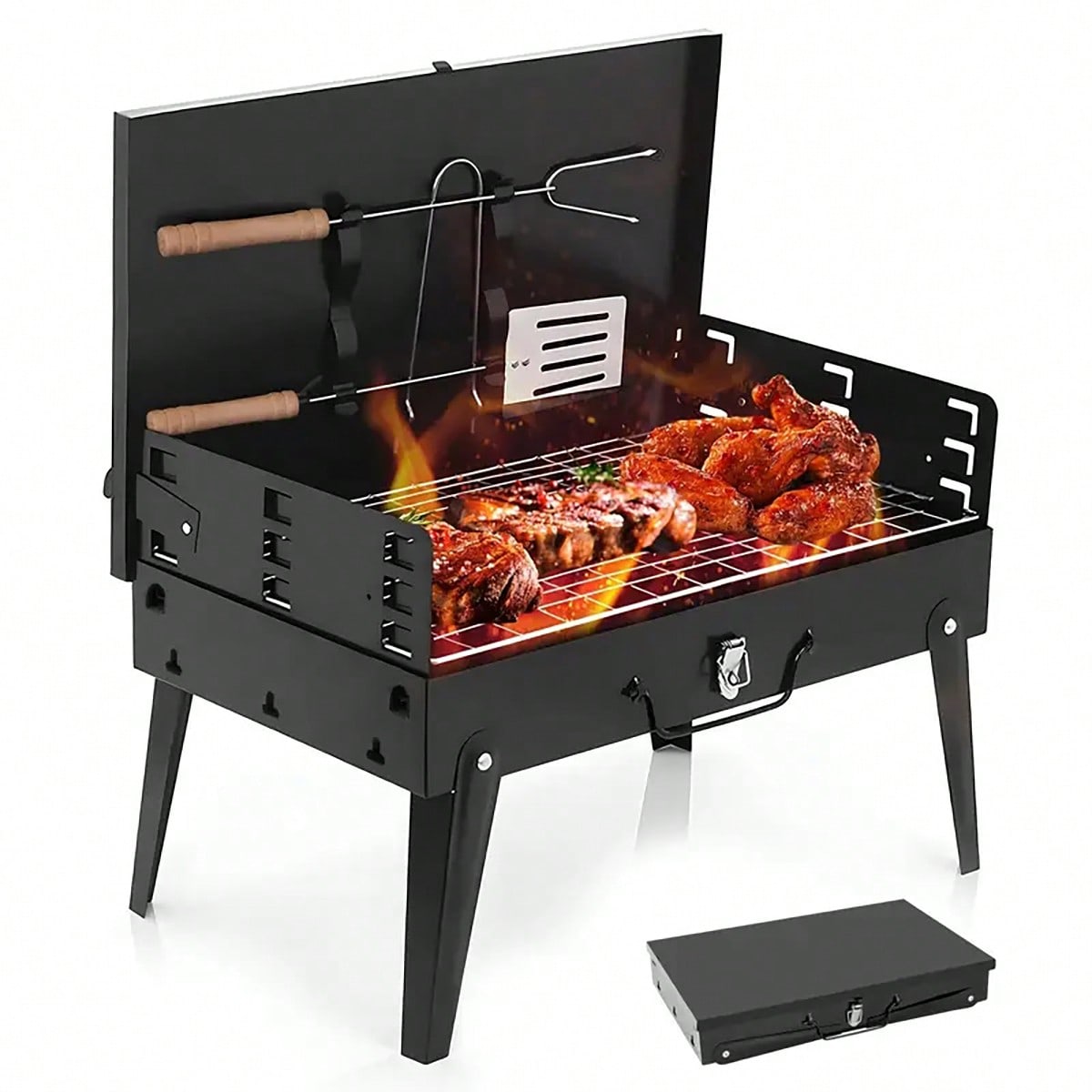 1 barbecue portatile a carbone - Camping Hiking Cooking recensione e prezzo