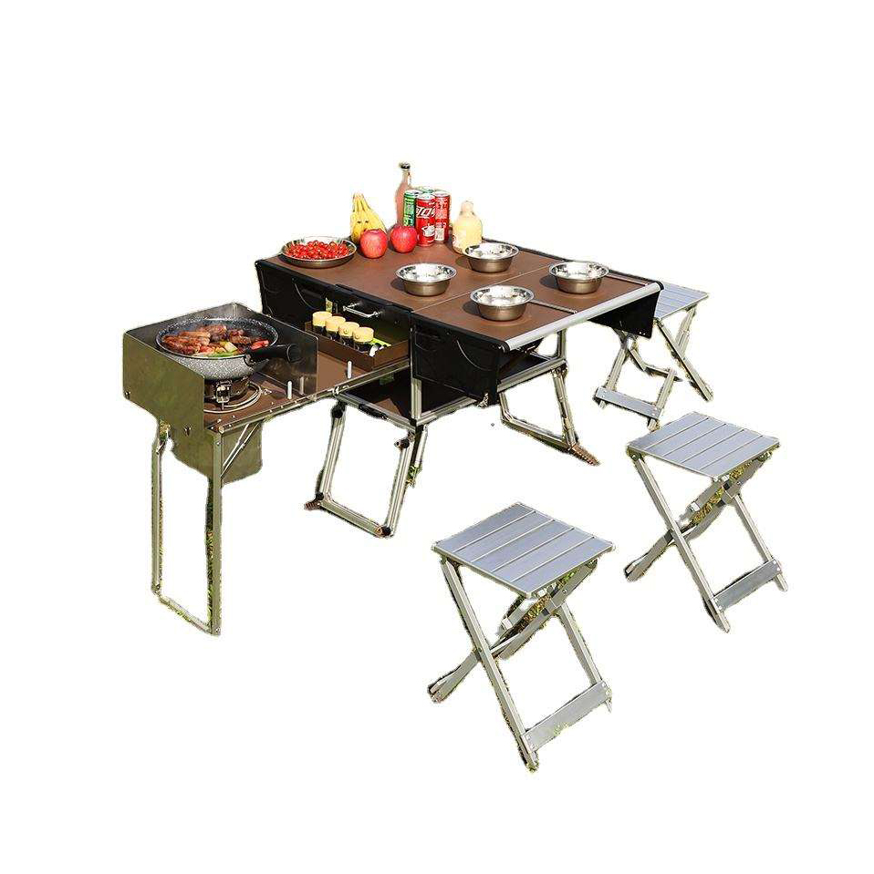 Rimorchio per alimenti pieghev - Camping Cooking Dining Set recensione e prezzo