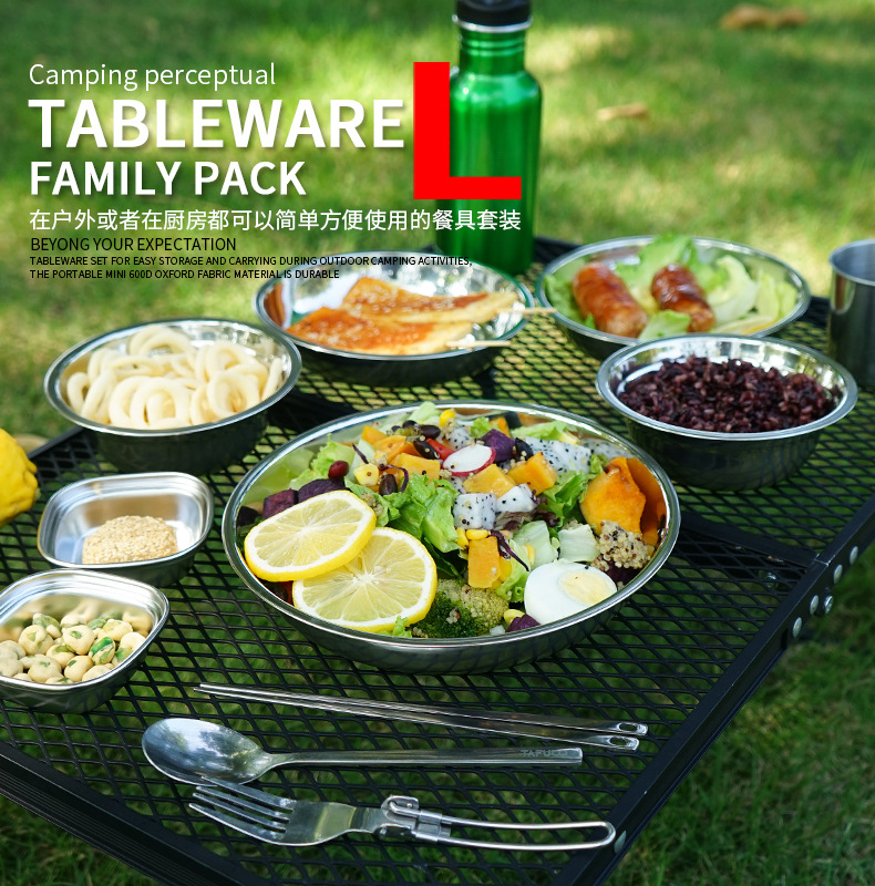 Nuovo set di piatti portatili  - Camping Cooking Dining Set recensione e prezzo